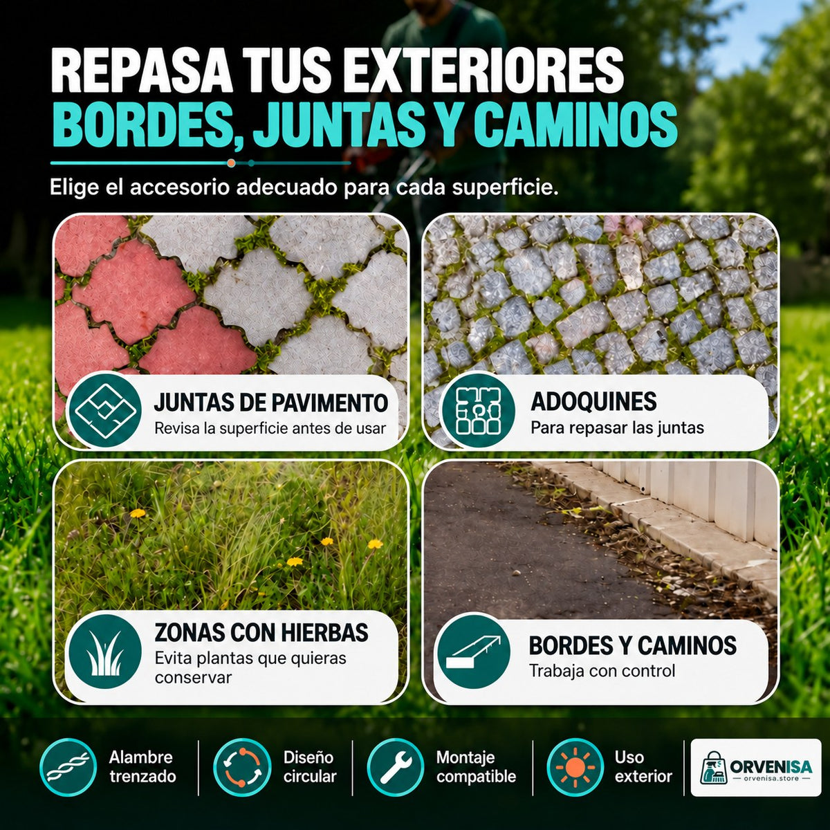 Cabezal de alambre de acero para desbrozadora Orvenisa