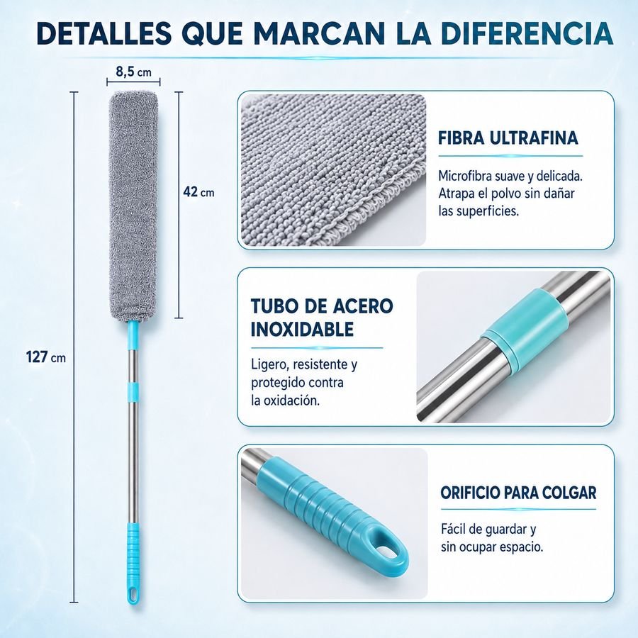 Plumero telescópico 2 en 1 Orvenisa