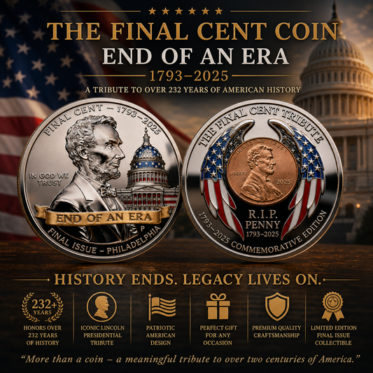 The Final Cent Coin front and back – End of an Era 1793–2025