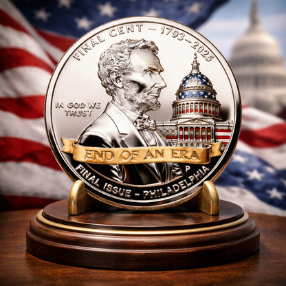 Front side – Lincoln and the U.S. Capitol, End of an Era