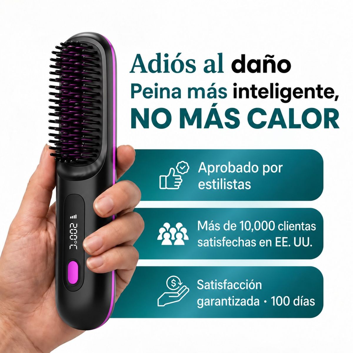 Cepillo alisador inalámbrico Orvenisa