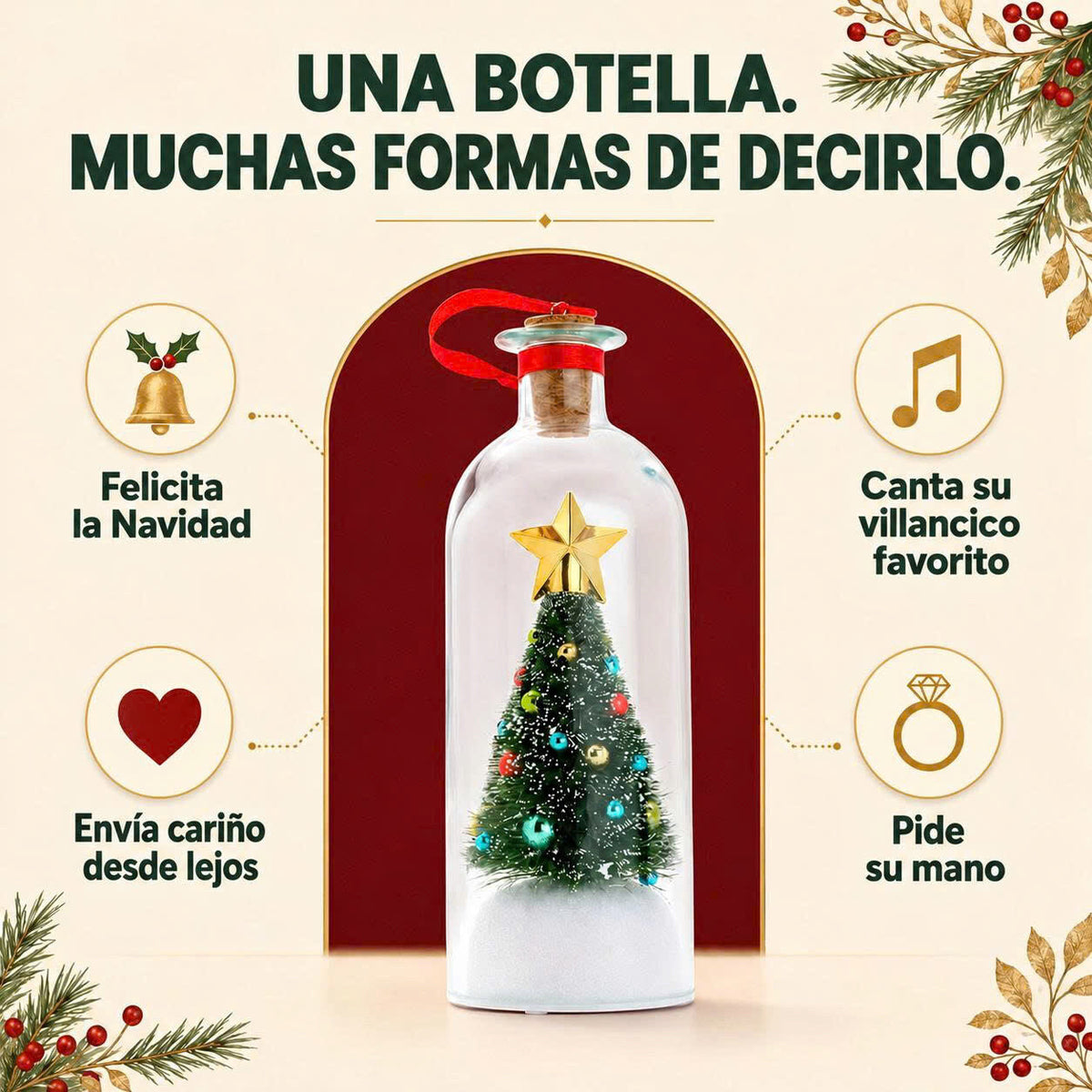 Árbol de Navidad con Mensaje de Voz Orvenisa