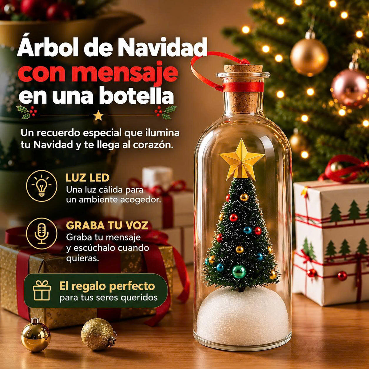 Árbol de Navidad con Mensaje de Voz Orvenisa