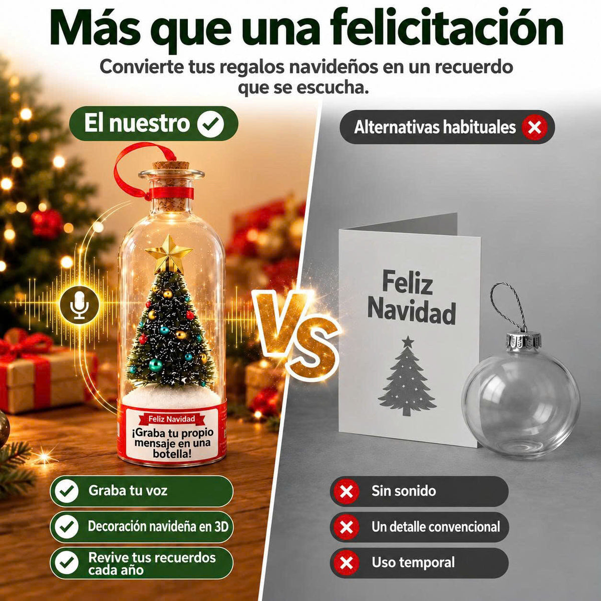Árbol de Navidad con Mensaje de Voz Orvenisa