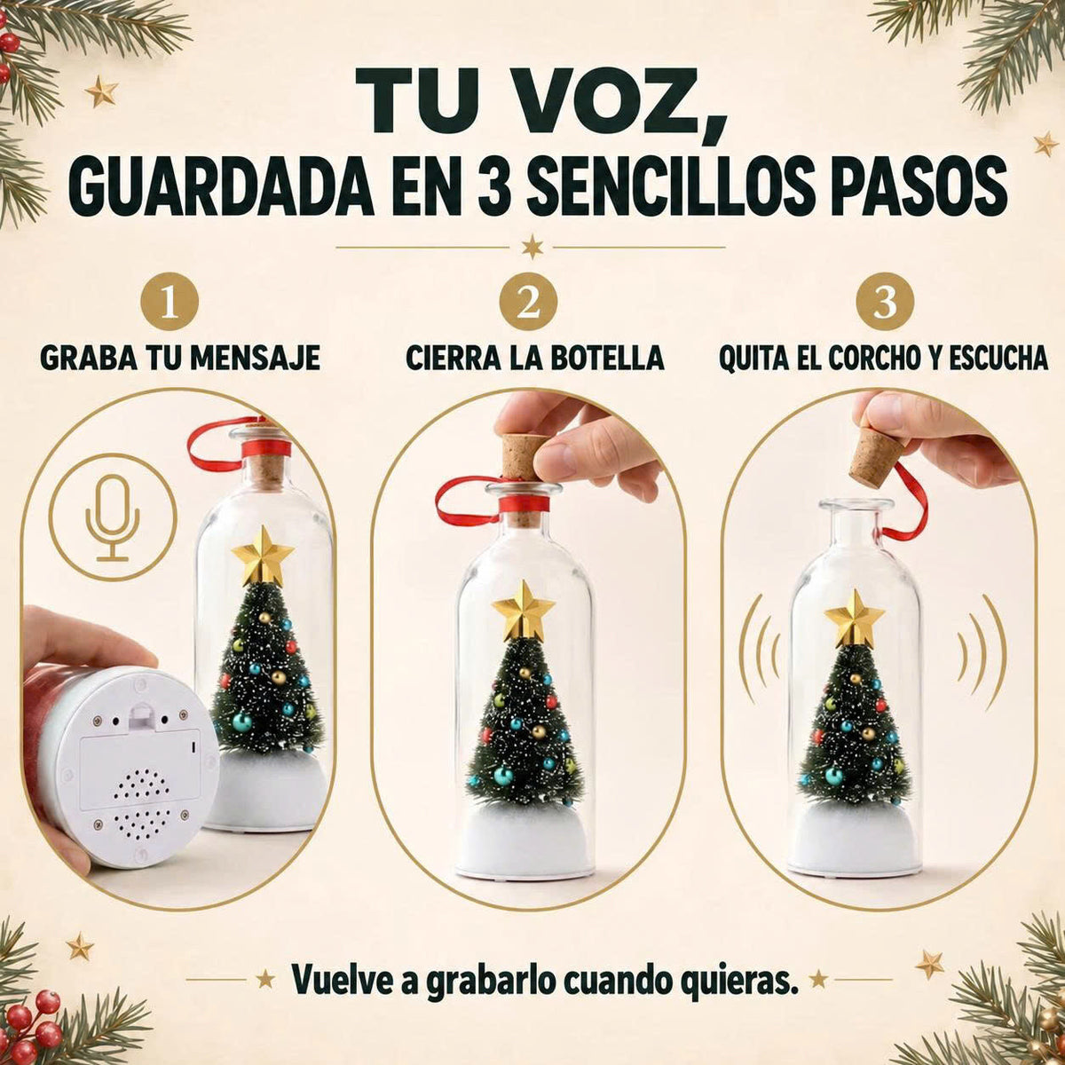Árbol de Navidad con Mensaje de Voz Orvenisa