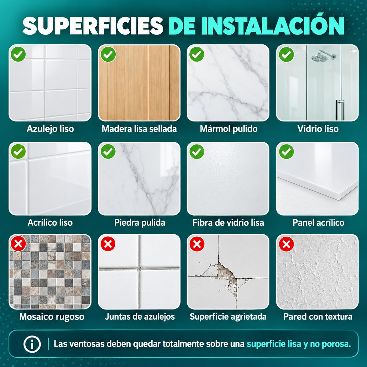Asidero de baño con ventosas Orvenisa