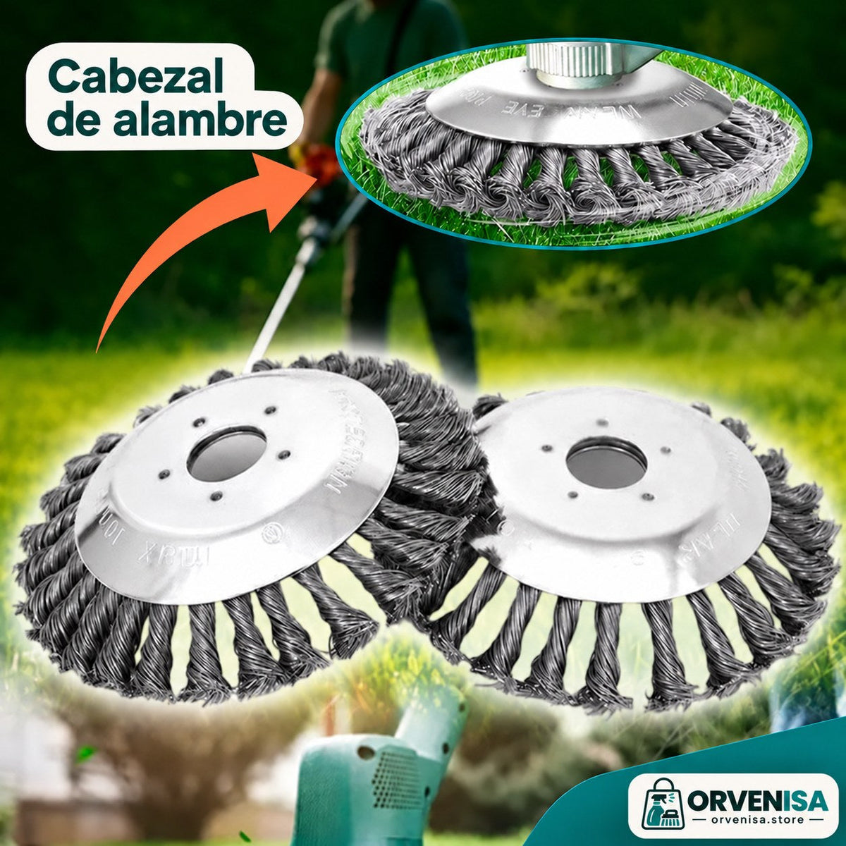 Cabezal de alambre de acero para desbrozadora Orvenisa