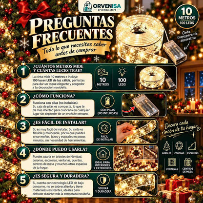 Cinta LED Navideña 10 m Orvenisa