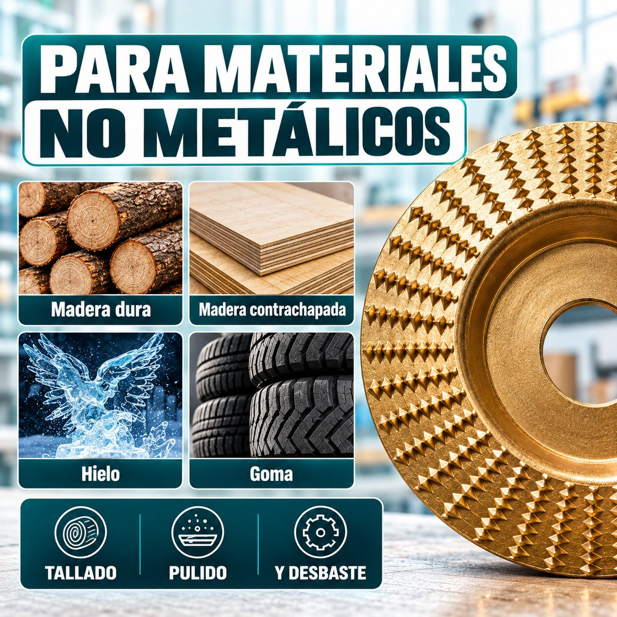Set de 3 discos de desbaste para madera Orvenisa