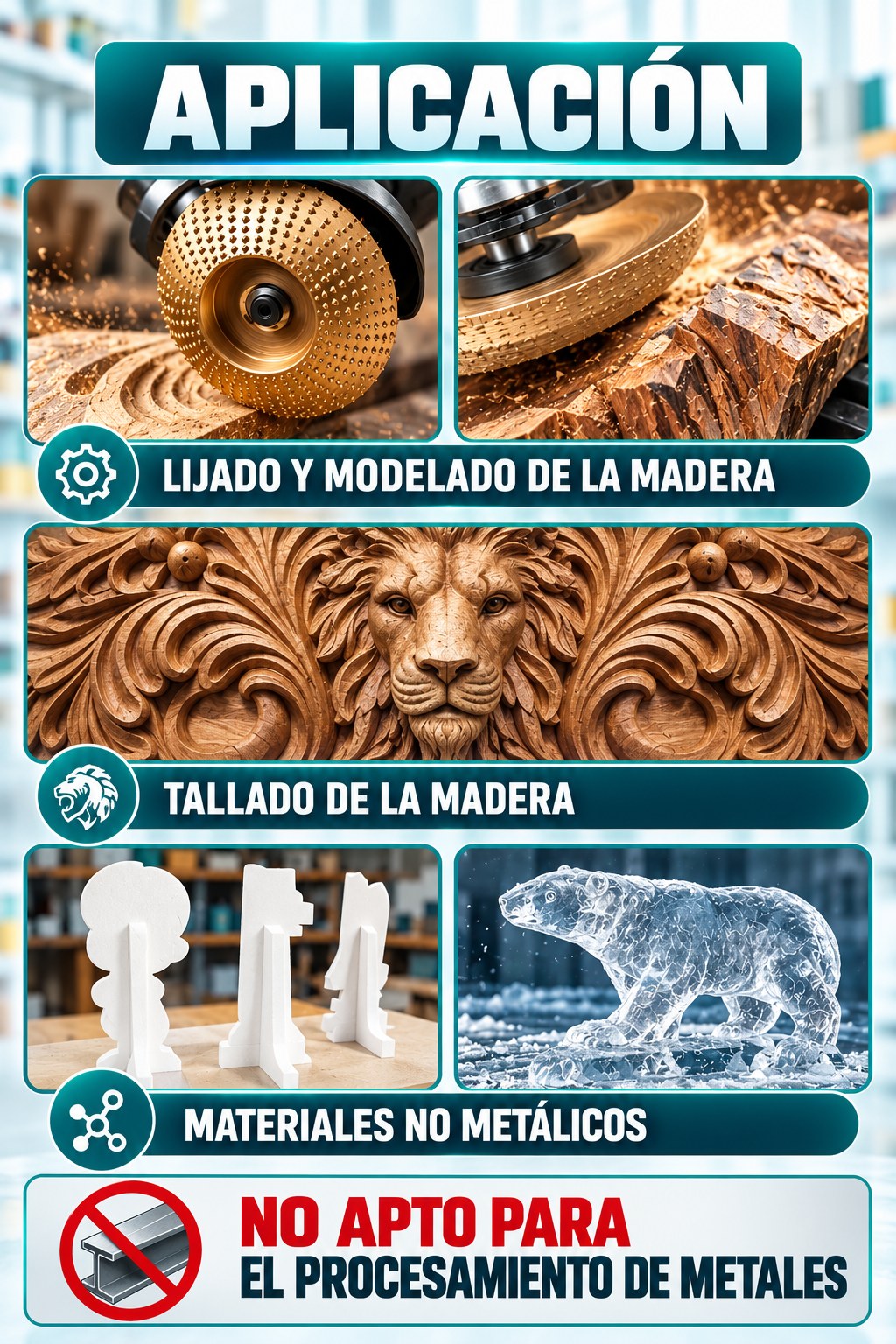 Set de 3 discos de desbaste para madera Orvenisa
