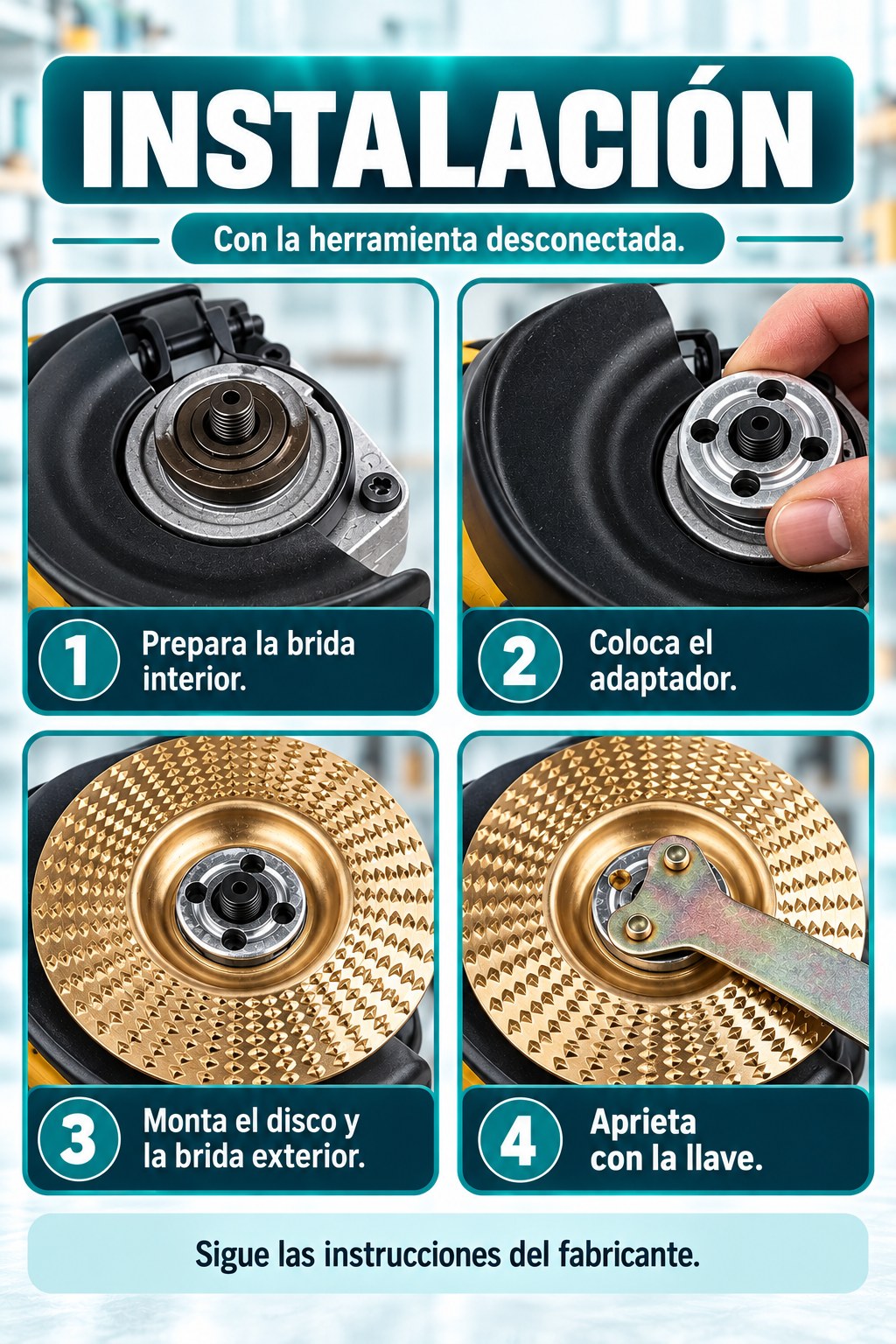 Set de 3 discos de desbaste para madera Orvenisa