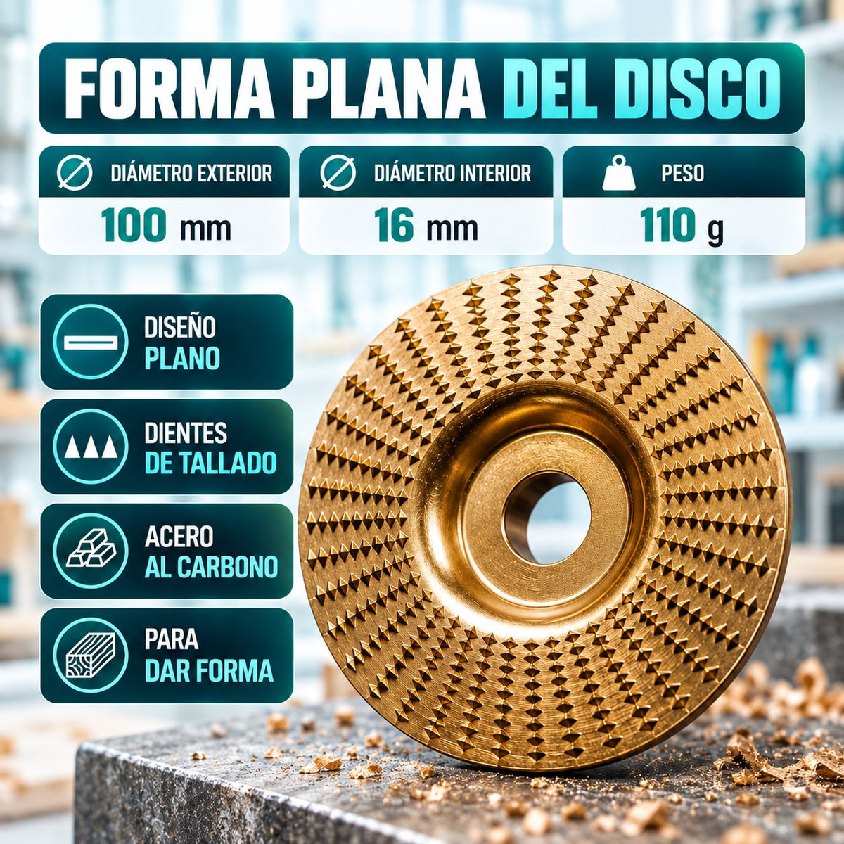Set de 3 discos de desbaste para madera Orvenisa