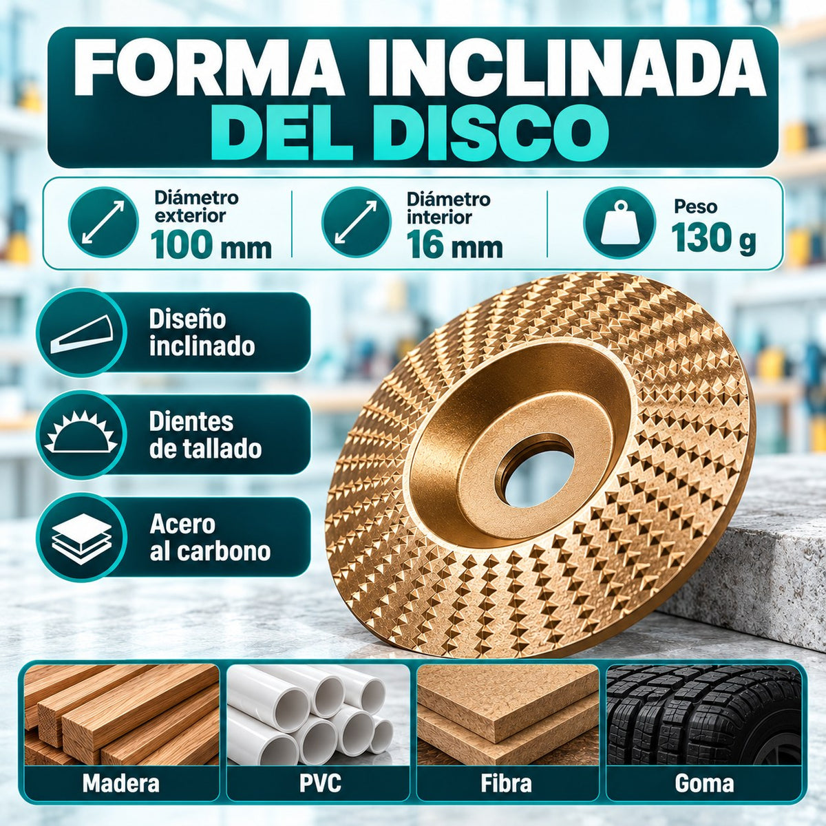 Set de 3 discos de desbaste para madera Orvenisa