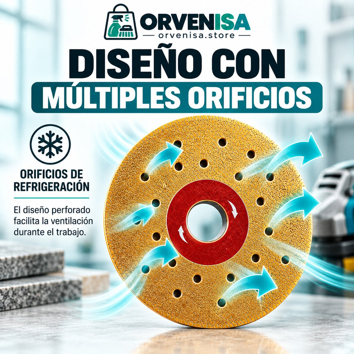 Disco de diamante 2 en 1 corte y desbaste Orvenisa