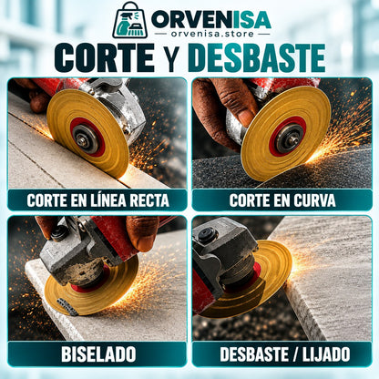 Disco de diamante 2 en 1 corte y desbaste Orvenisa