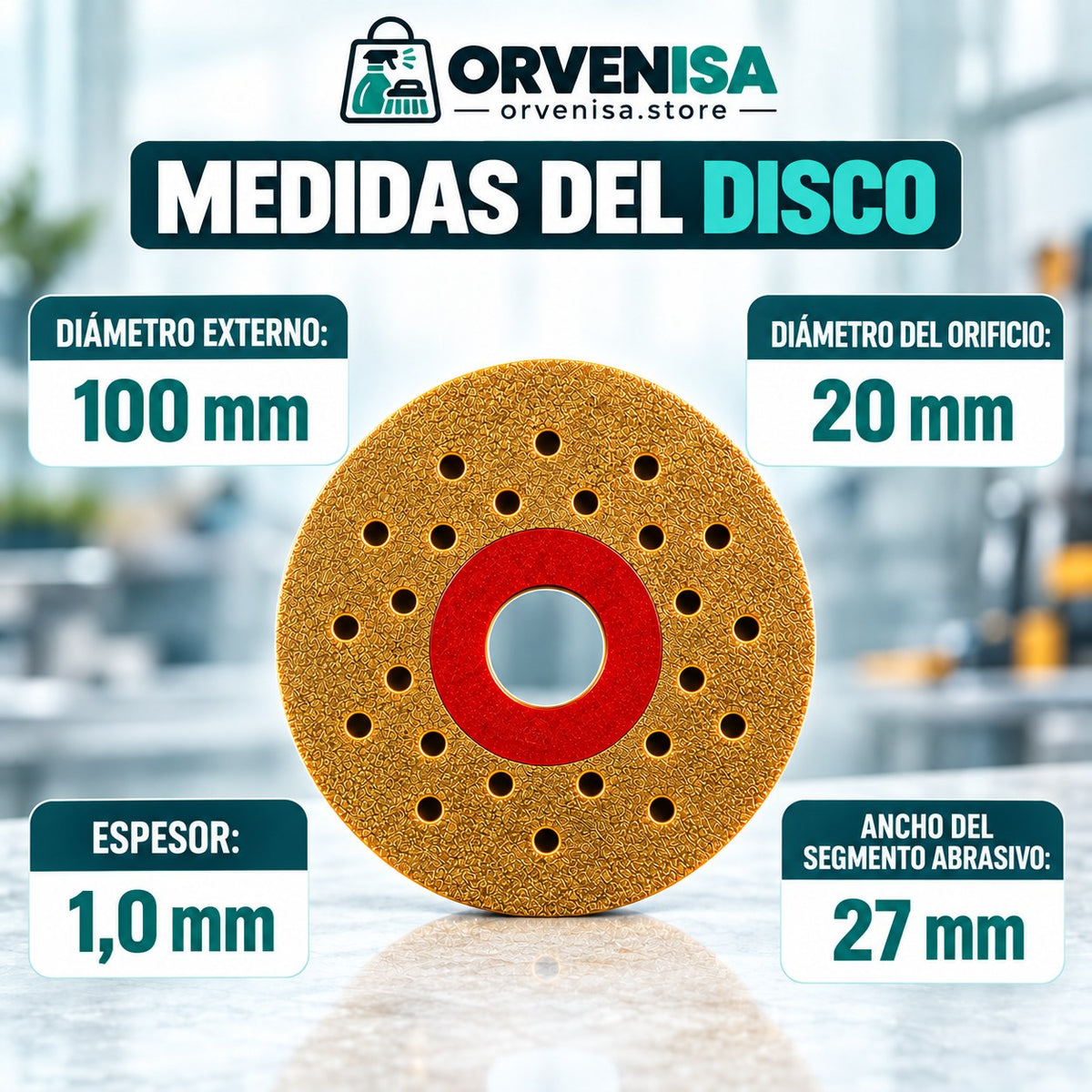 Disco de diamante 2 en 1 corte y desbaste Orvenisa