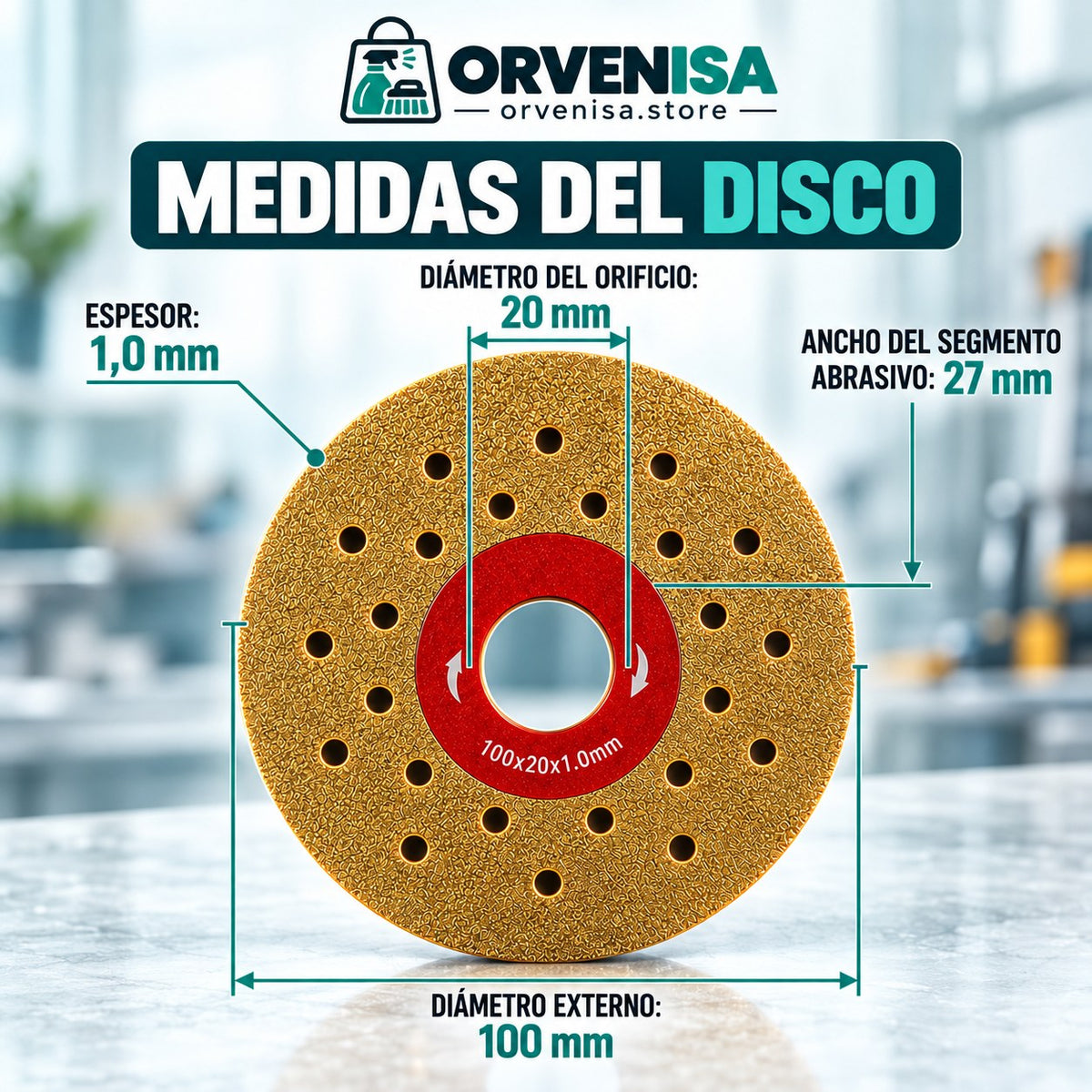 Disco de diamante 2 en 1 corte y desbaste Orvenisa