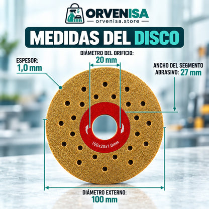 Disco de diamante 2 en 1 corte y desbaste Orvenisa