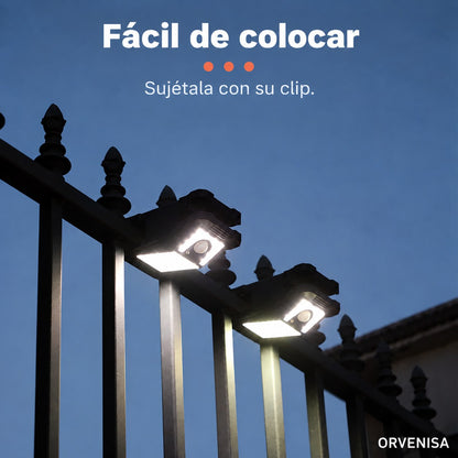 Foco Solar con Pinza y Sensor de Movimiento Orvenisa