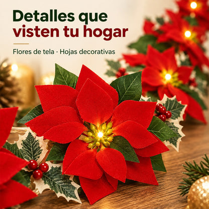 Guirnalda LED de Flores de Pascua Orvenisa