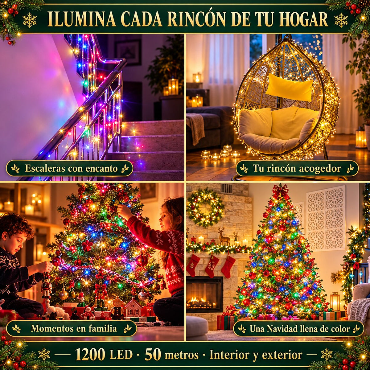 Luces de Hada 1200 LED (50 m) Orvenisa
