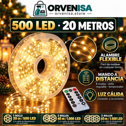 Luces de Hada 500 LED (20 m) Orvenisa