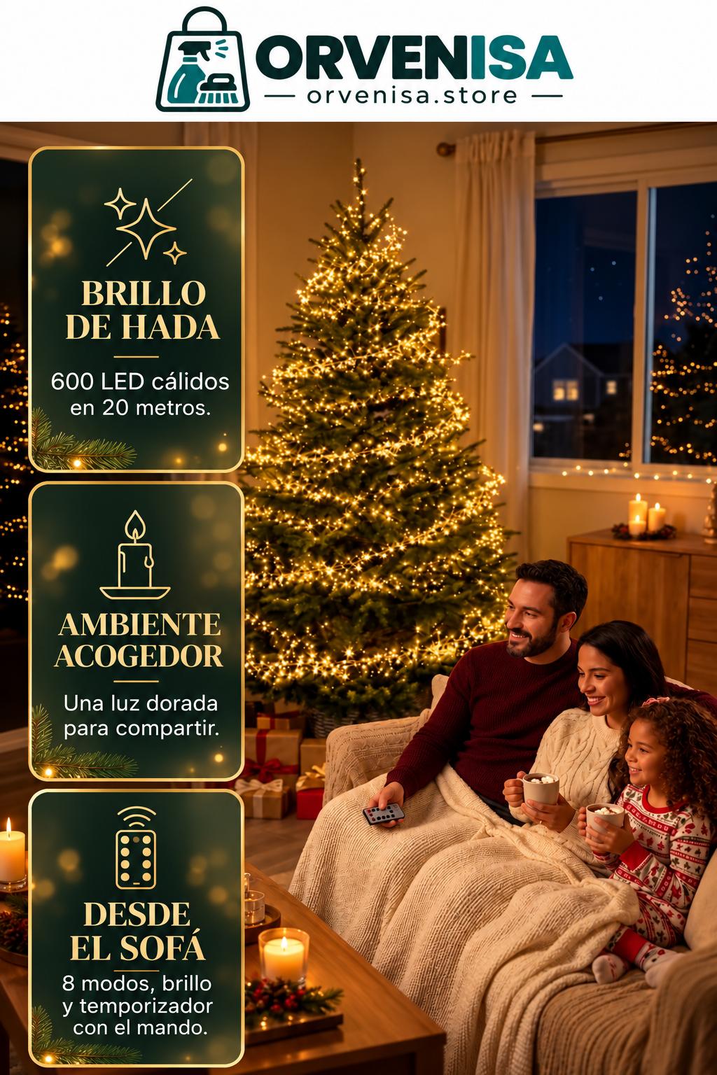Luces de Hada 600 LED (20 m) Orvenisa