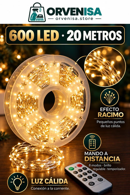Luces de Hada 600 LED (20 m) Orvenisa