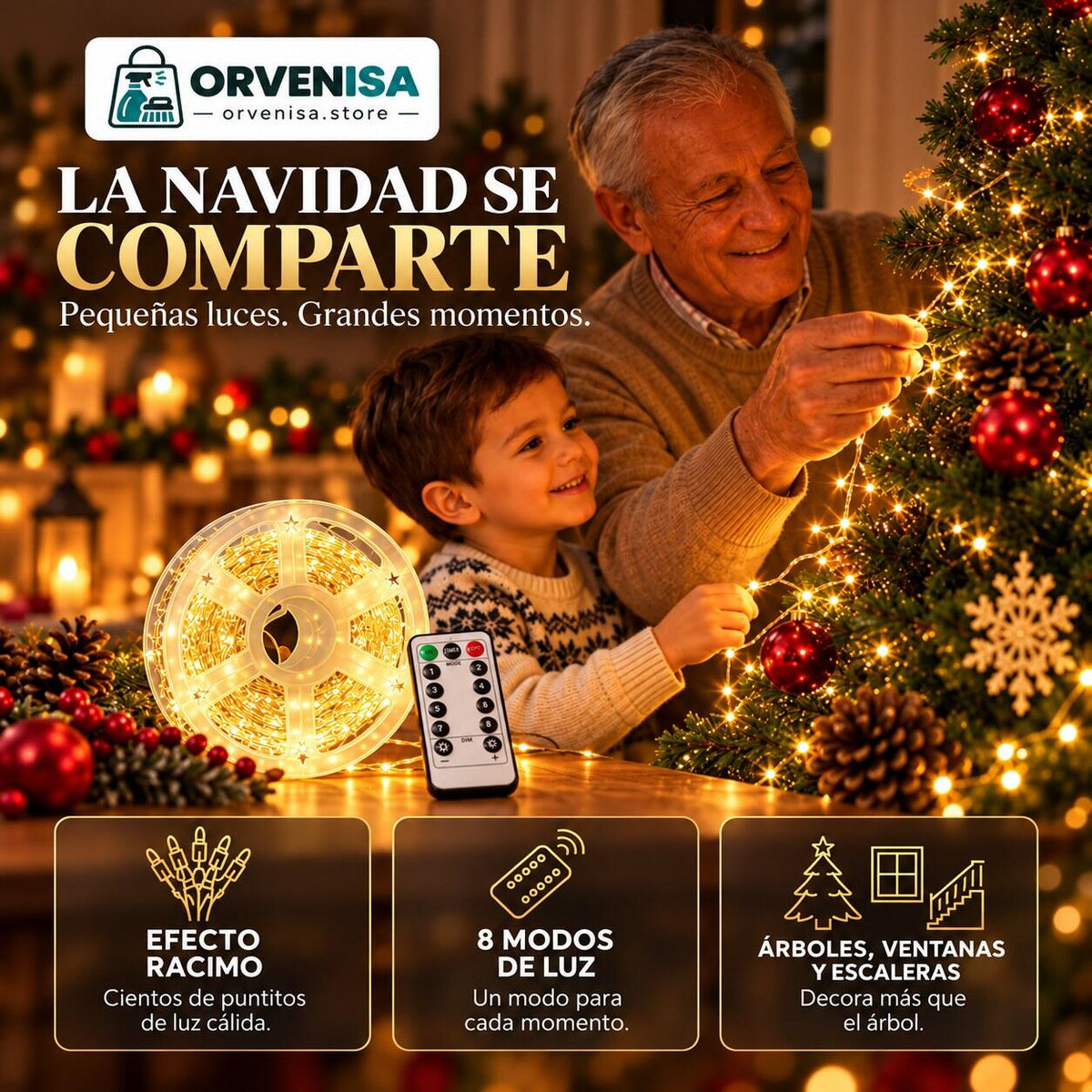Luces de Hada 700 LED (30 m) Orvenisa
