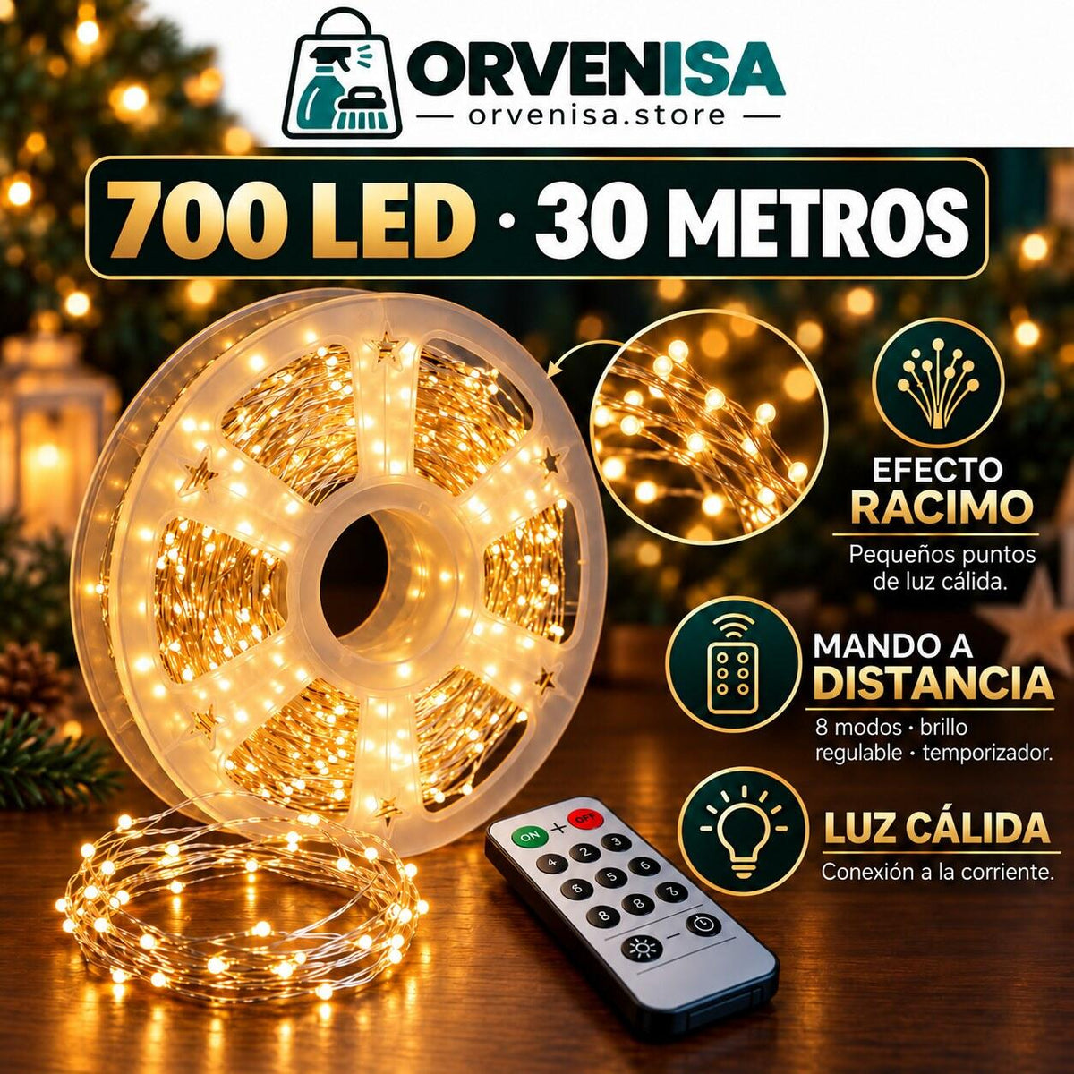 Luces de Hada 700 LED (30 m) Orvenisa