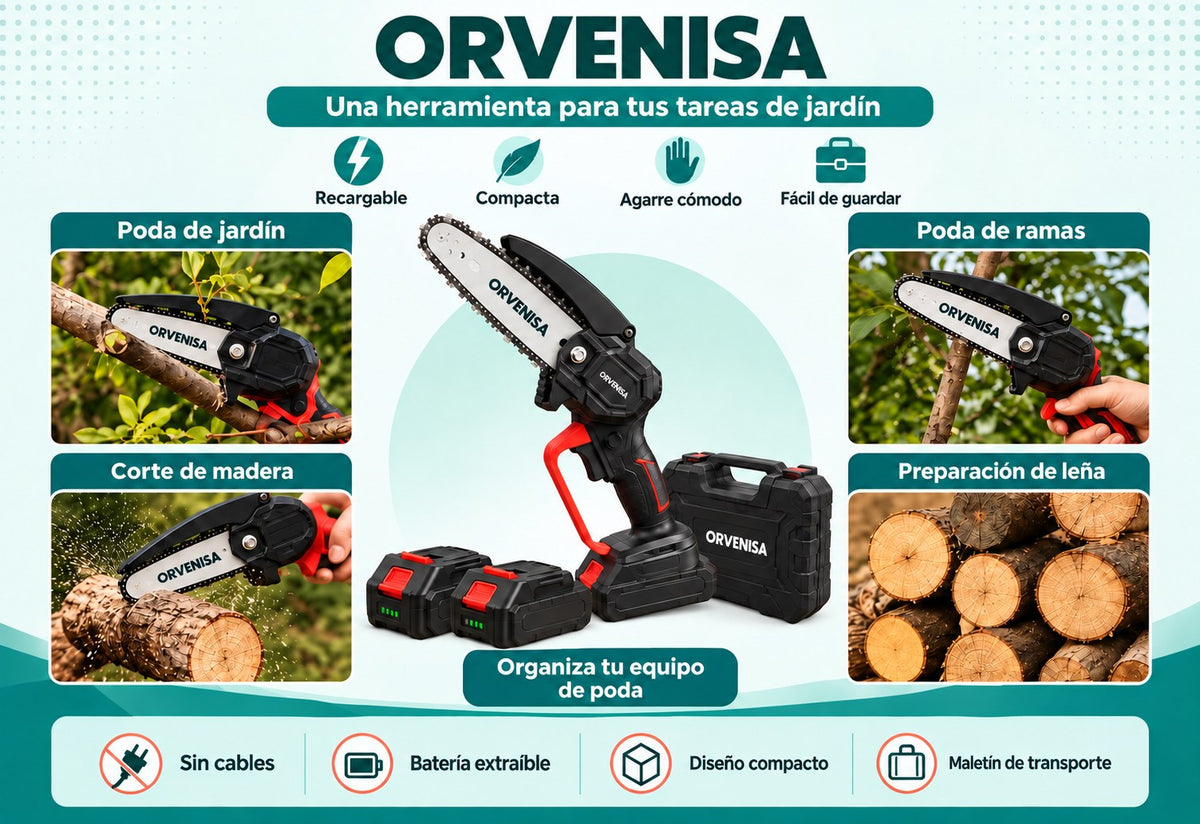 Mini Motosierra Eléctrica 48V Orvenisa