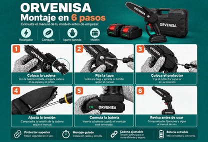 Mini Motosierra Eléctrica 48V Orvenisa