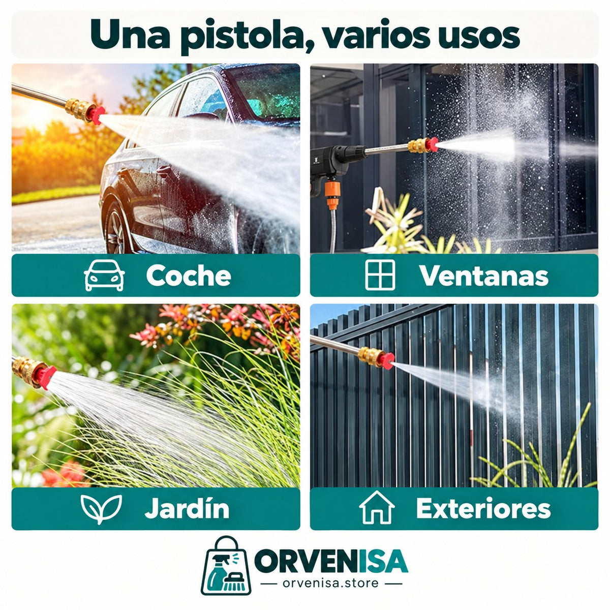 Pistola de limpieza a presión a batería Orvenisa