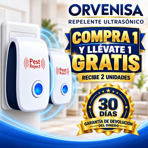 Repelente ultrasónico de insectos y ratones Orvenisa
