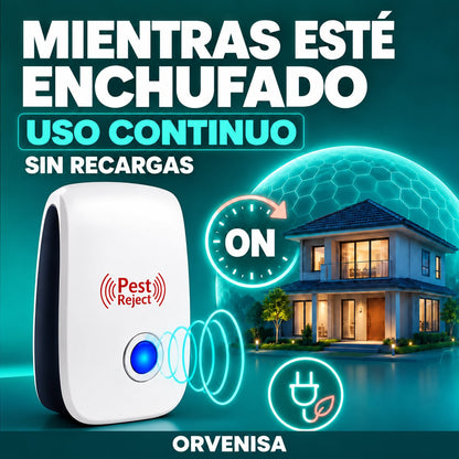 Repelente ultrasónico de insectos y ratones Orvenisa