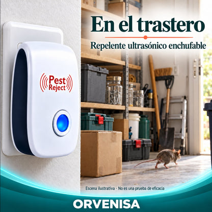 Repelente ultrasónico de insectos y ratones Orvenisa