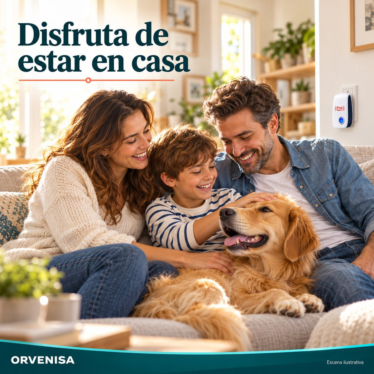 Repelente ultrasónico de insectos y ratones Orvenisa
