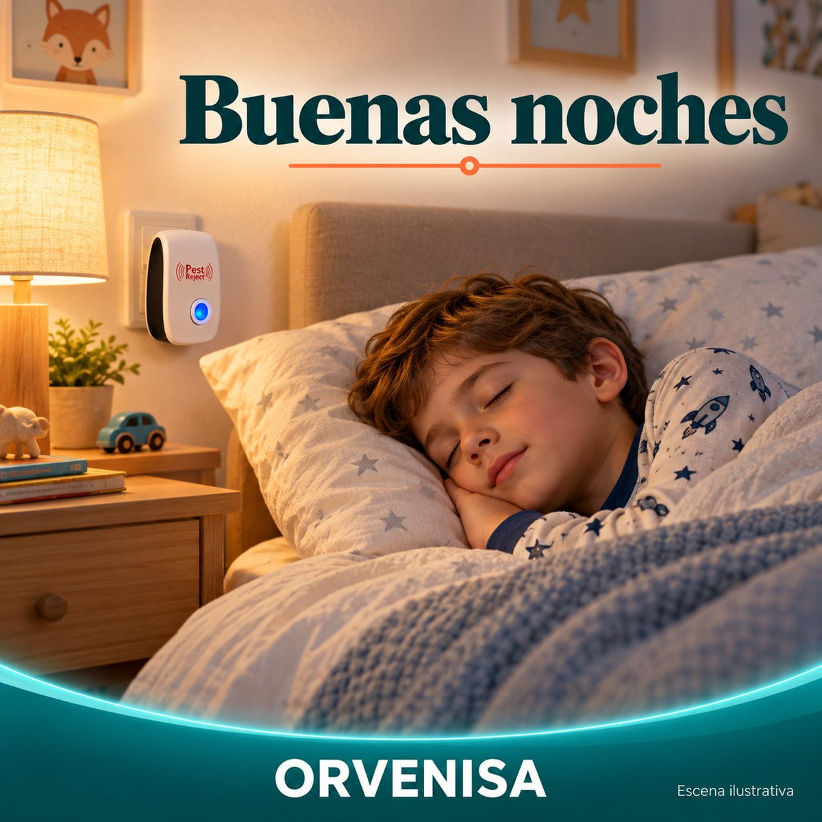 Repelente ultrasónico de insectos y ratones Orvenisa